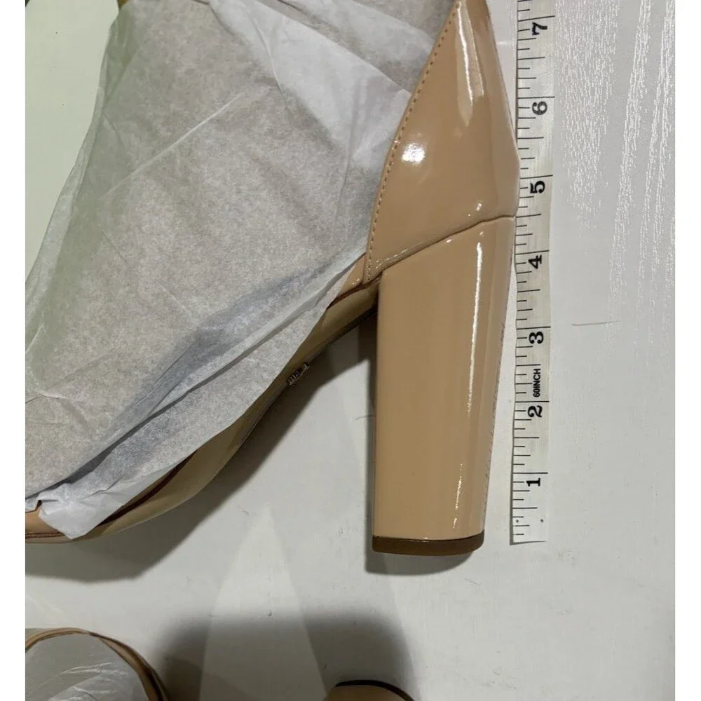 Sam Edelman Women's Yaro Block Heel Sandals Beige Size US9.5